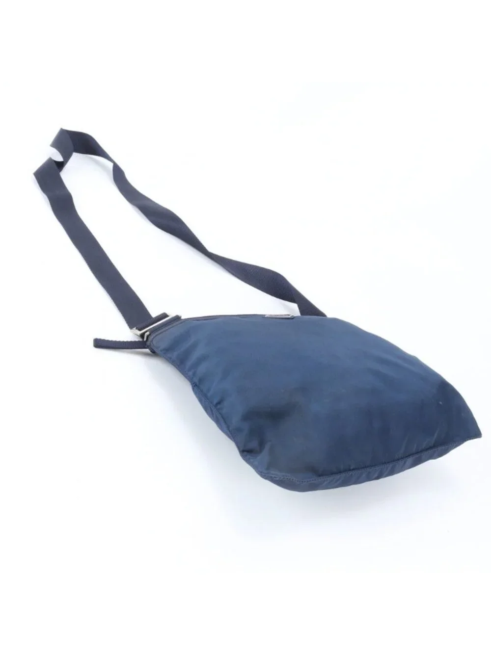 Prada Tessuto Nylon Triangle Logo Shoulder Bag Crossbody Messenger Navy